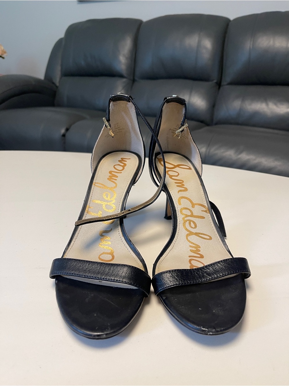Sam Edelman Black Strappy Open-Toe Heels